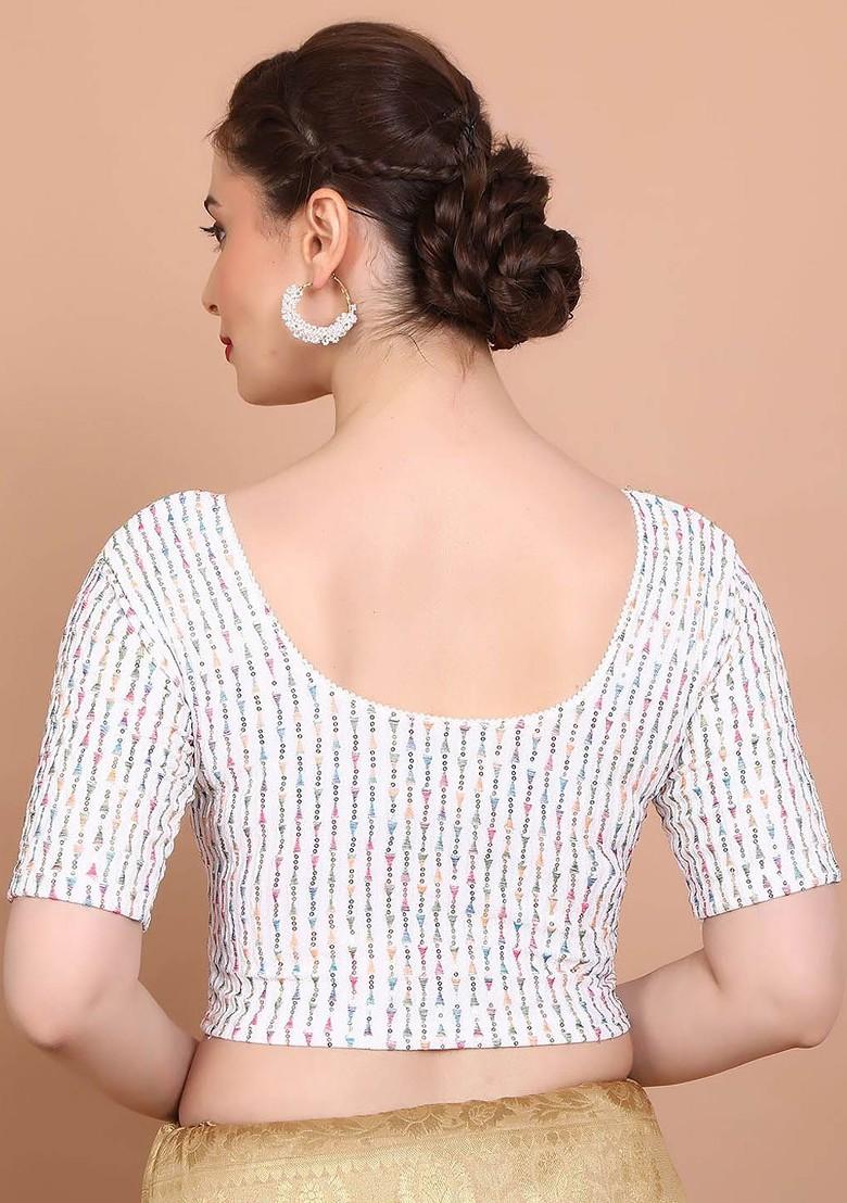 Embroidered Stretchable Saree Blouse