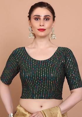 Embroidered Stretchable Saree Blouse