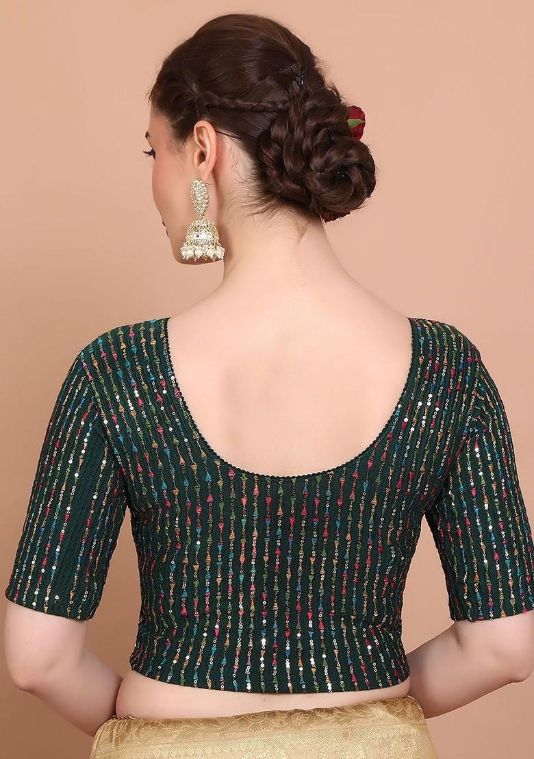 Embroidered Stretchable Saree Blouse