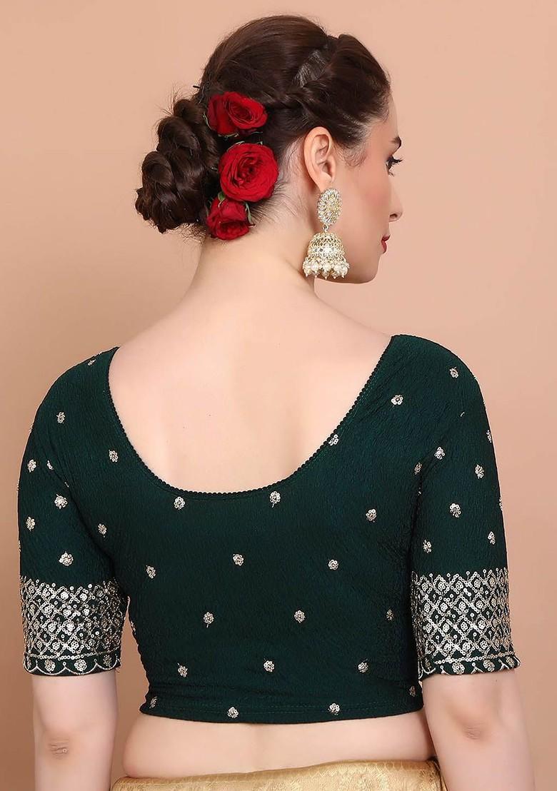 Embroidered Stretchable Saree Blouse