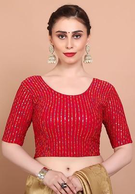 Embroidered Stretchable Saree Blouse