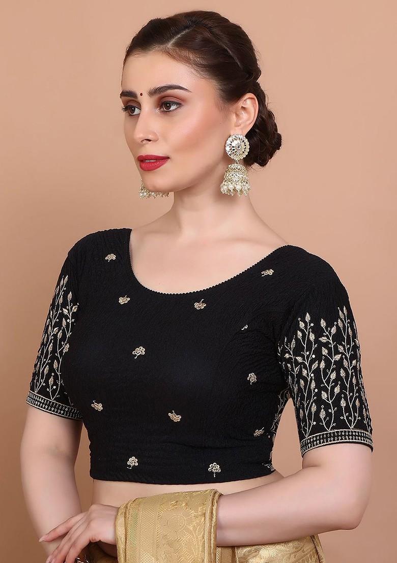 Embroidered Stretchable Saree Blouse