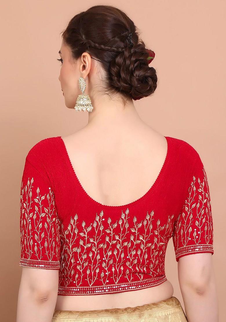 Embroidered Stretchable Saree Blouse