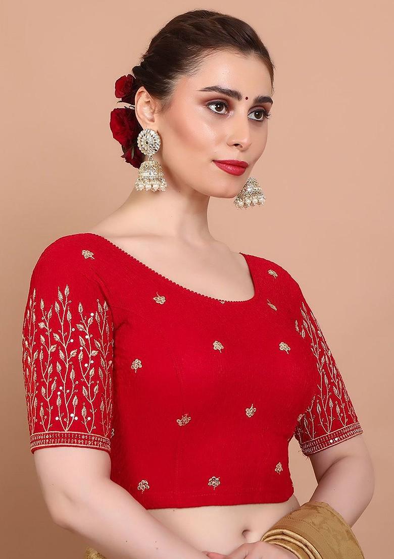 Embroidered Stretchable Saree Blouse