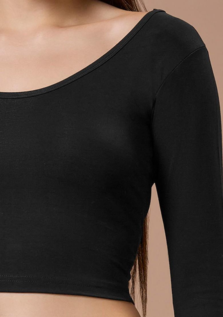 V Neck Non Padded Readymade Saree Blouse