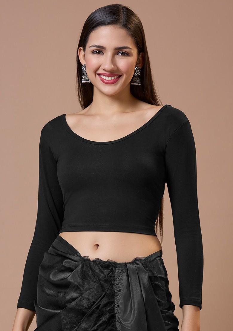 V Neck Non Padded Readymade Saree Blouse