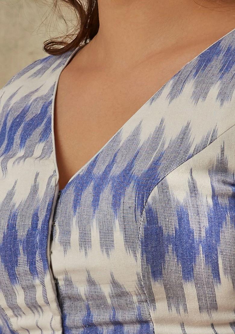 Printed Cotton Saree Blouse