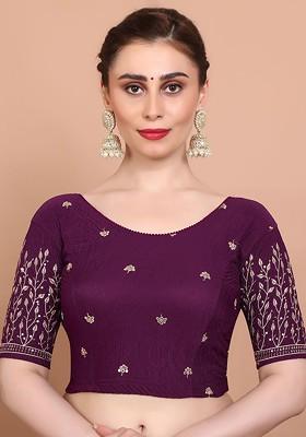 Embroidered Stretchable Saree Blouse