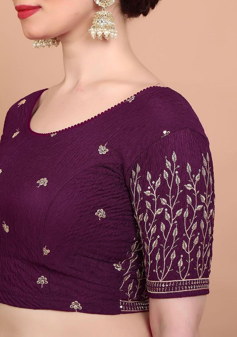 Embroidered Stretchable Saree Blouse