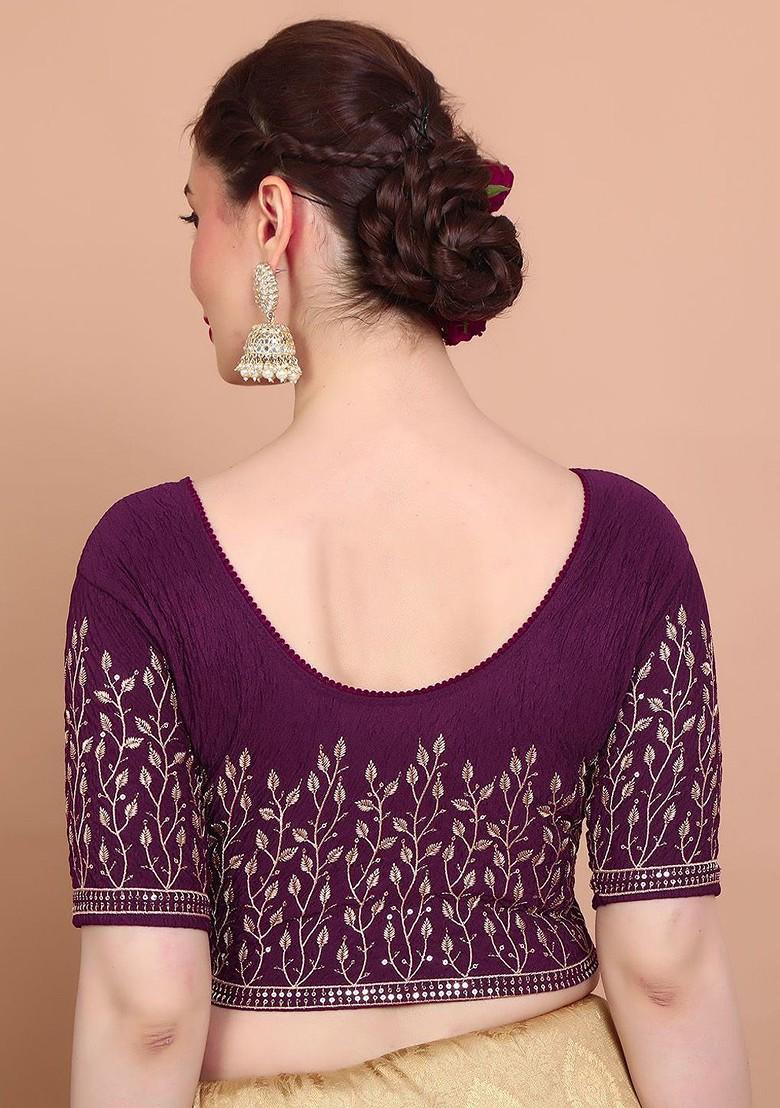 Embroidered Stretchable Saree Blouse