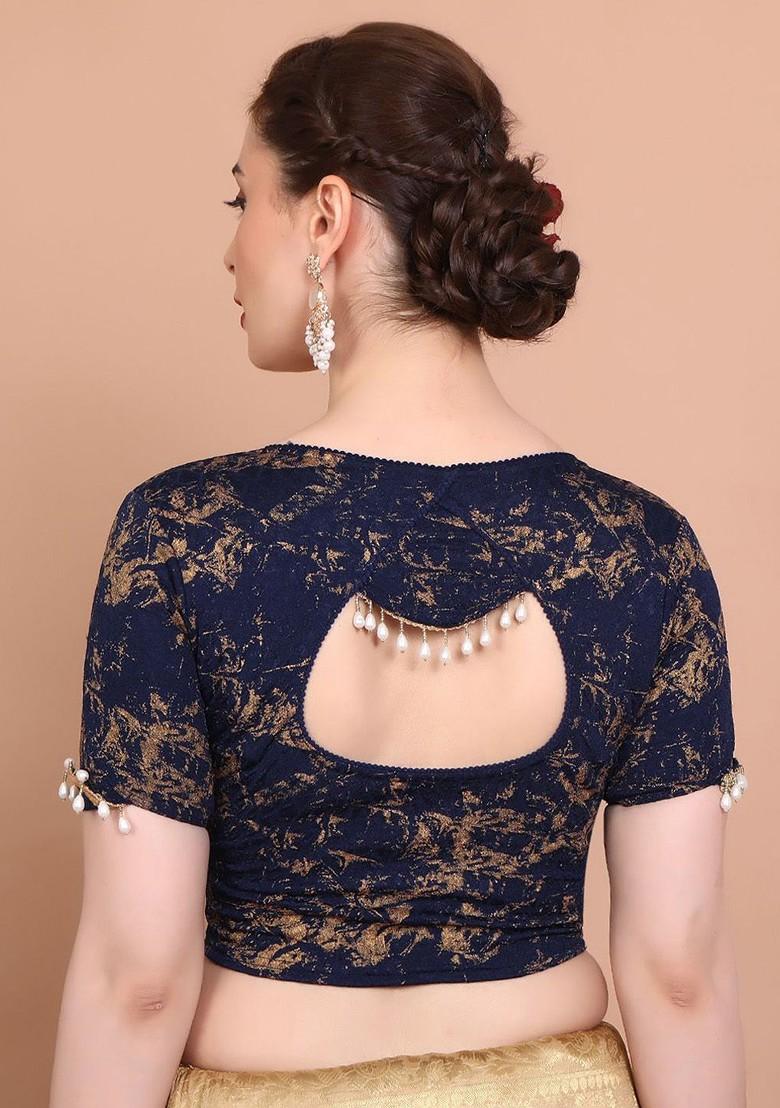 Printed Stretchable Saree Blouse