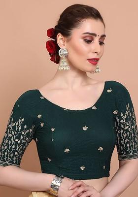 Embroidered Stretchable Saree Blouse
