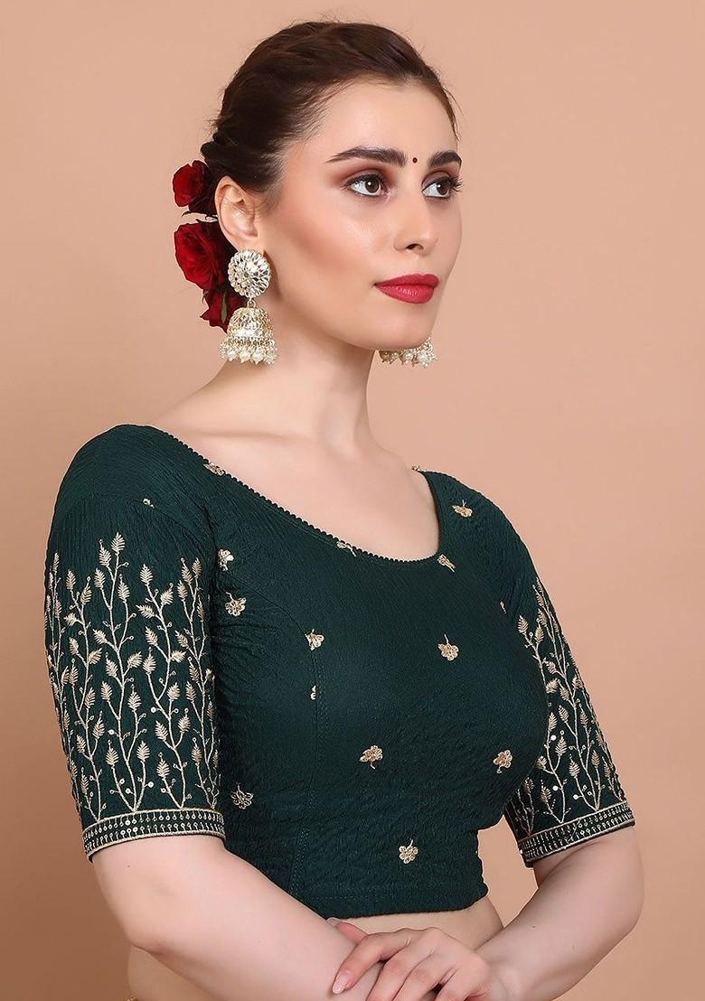 Embroidered Stretchable Saree Blouse
