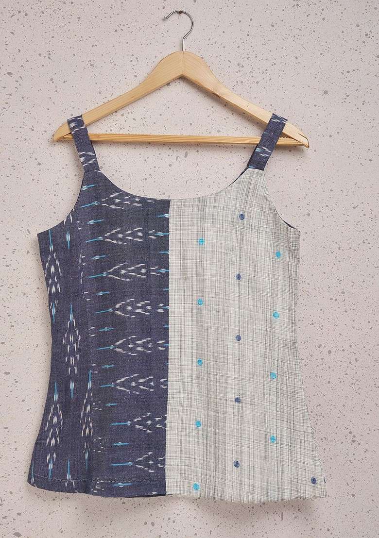 Printed Cotton Saree Blouse - Indya