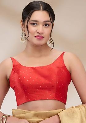 Women Printed Padded Saree Blouse