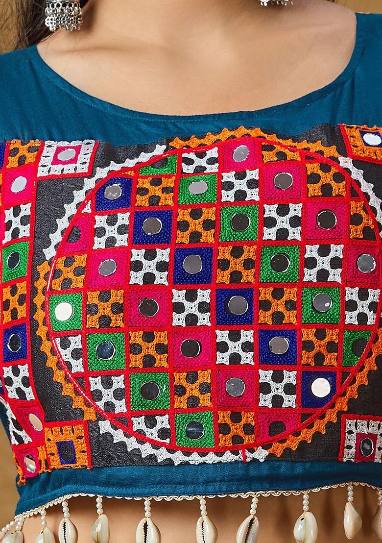 Women Embroidered Padded Cotton Saree Blouse