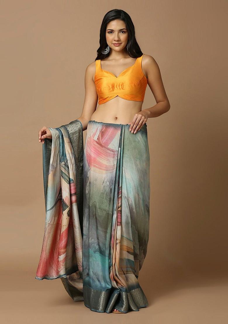 Sleeveless Silk Saree Blouse