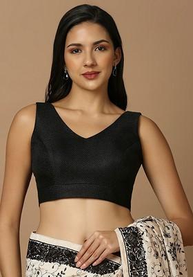 Self Design Silk Saree Blouse