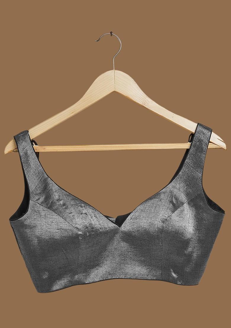 Sweetheart Neck Sleeveless Silk Saree Blouse