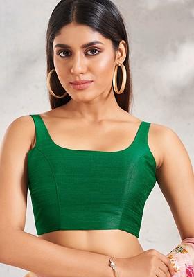 Square Neck Silk Saree Blouse