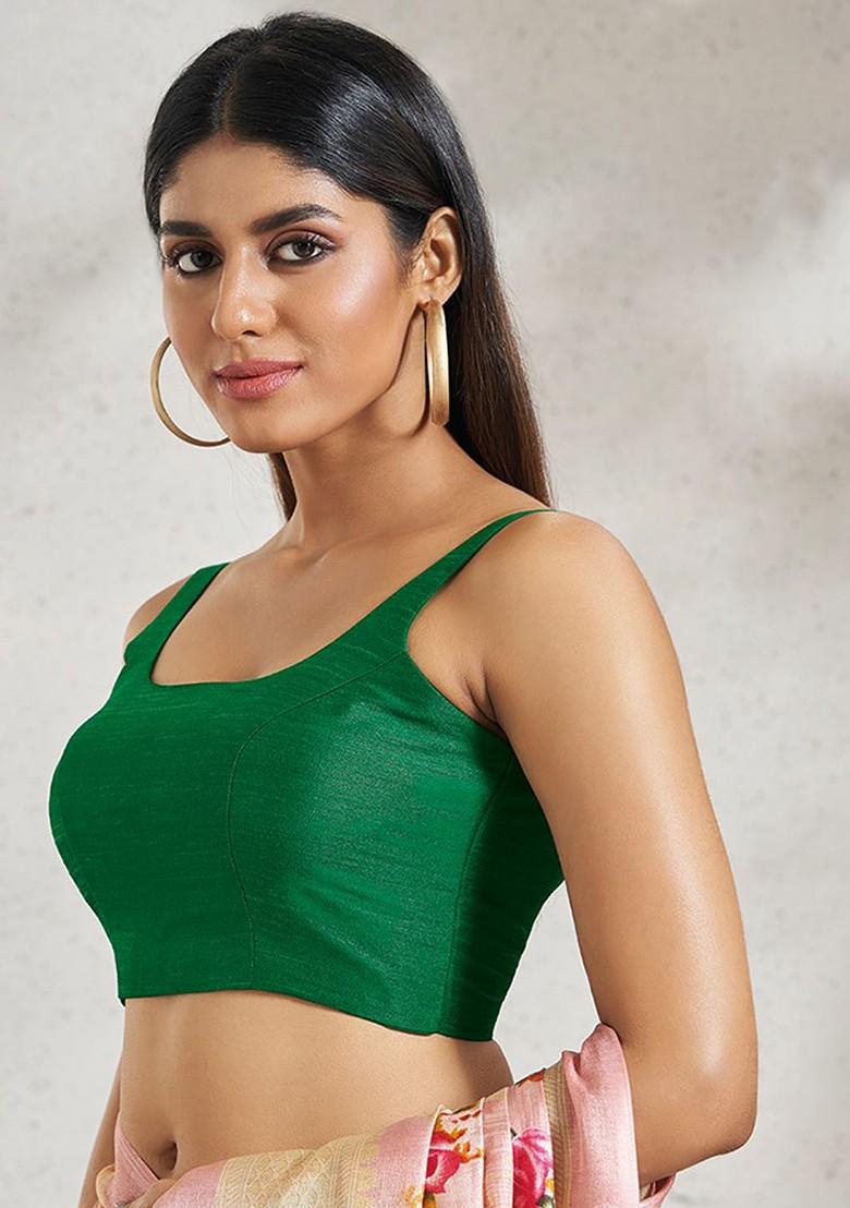 Square Neck Silk Saree Blouse