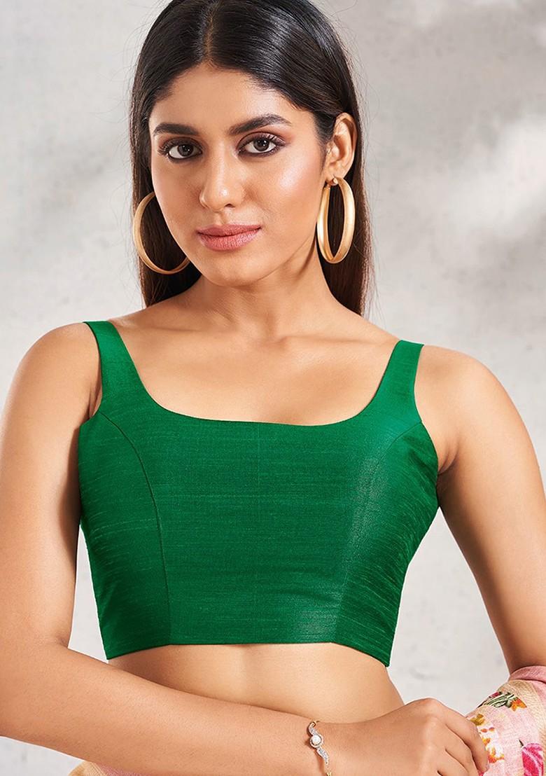 Square Neck Silk Saree Blouse