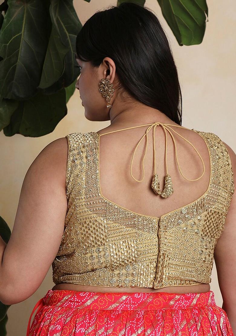 Embroidered Readymade Saree Blouse