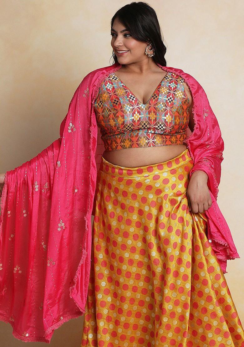 V Neck Woven Design Brocade Readymade Saree Blouse With Tie Ups