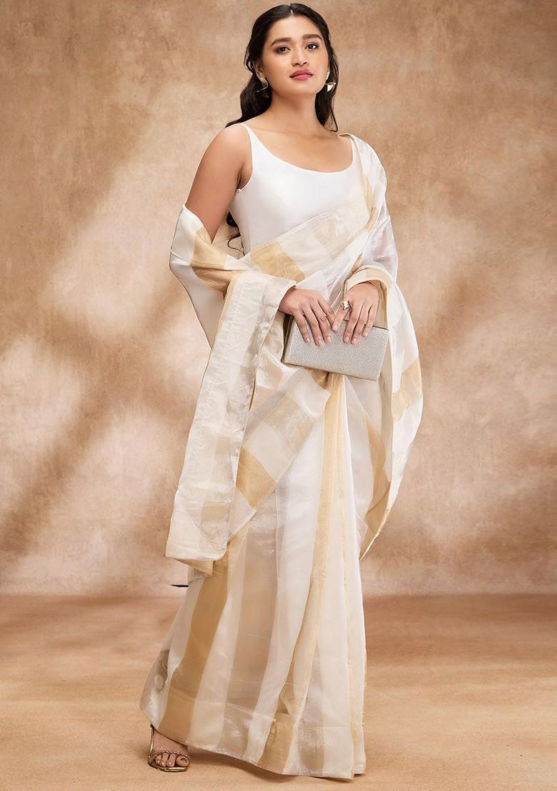 Women Taffeta Silk Solid Padded Saree Blouse