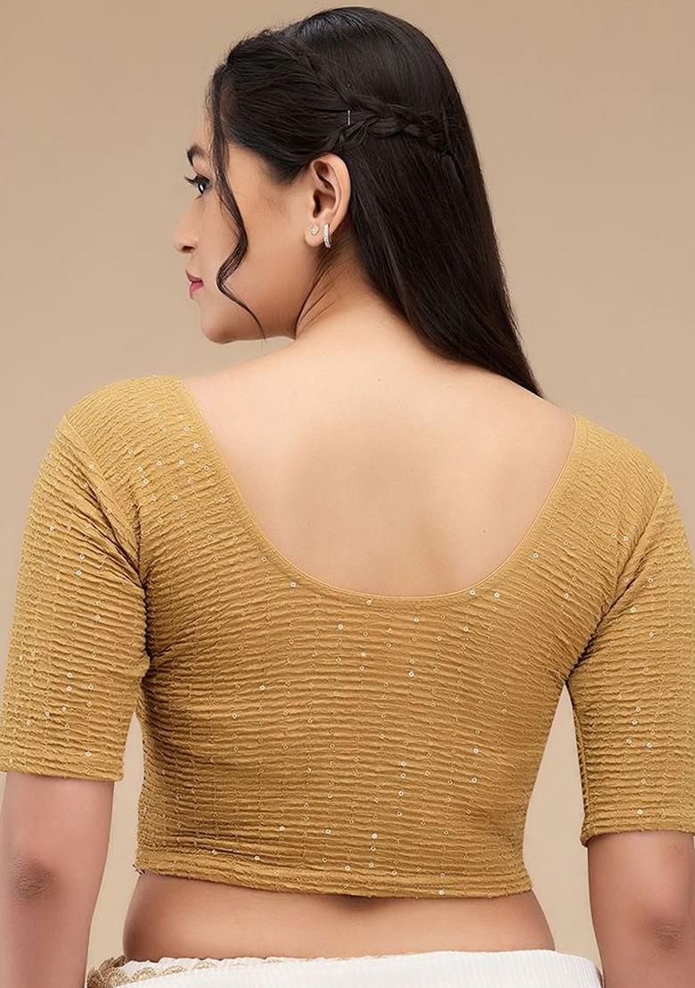 Self Design Non Padded Readymade Saree Blouse