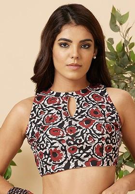 Printed Cotton Readymade Saree Blouse