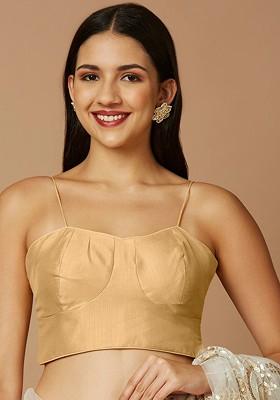 Shoulder Straps Silk Saree Blouse