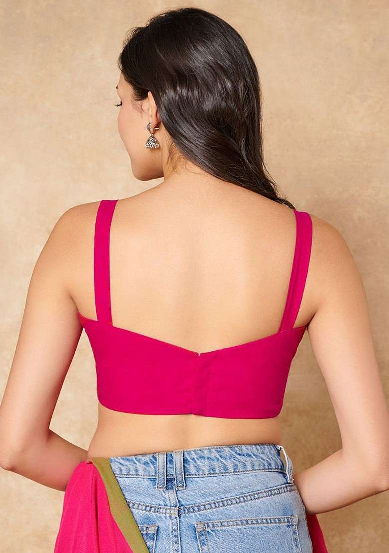 Women Pure Cotton Saree Blouse - Indya