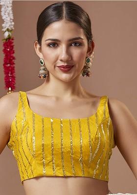 Georgette Round Neck Padded Sleeveless Readymade Blouse