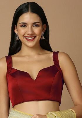 Sweetheart Neck Silk Saree Blouse