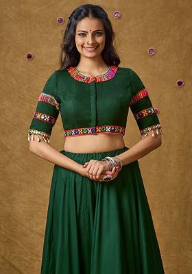Embroidered Padded Cotton Saree Blouse