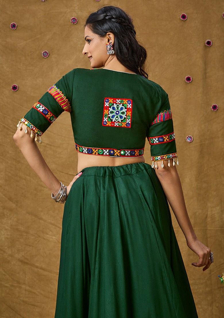 Embroidered Padded Cotton Saree Blouse