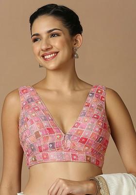 Embellished Sequinned Saree Blouse