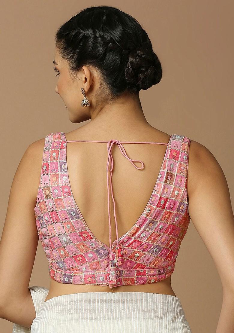 Embellished Sequinned Saree Blouse