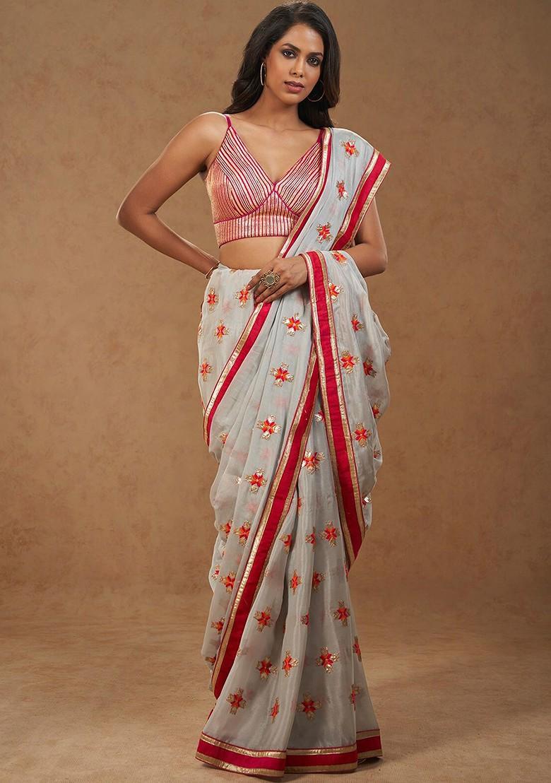 Embellished Silk Saree Blouse