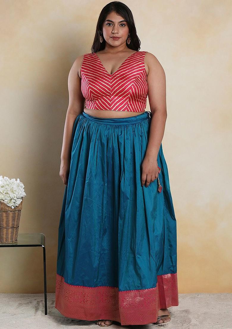 V Neck Printed Silk Blend Readymade Saree Blouse With Tie Ups