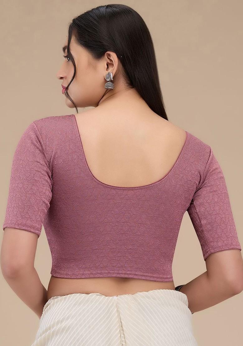 Self Design Non Padded Readymade Saree Blouse