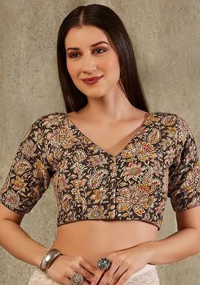 Printed Cotton Saree Blouse
