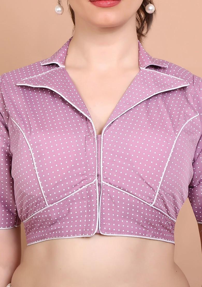 Printed Cotton Saree Blouse