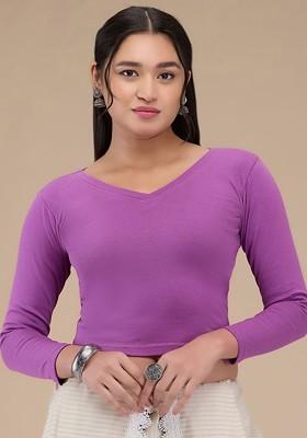 V Neck Non Padded Readymade Saree Blouse