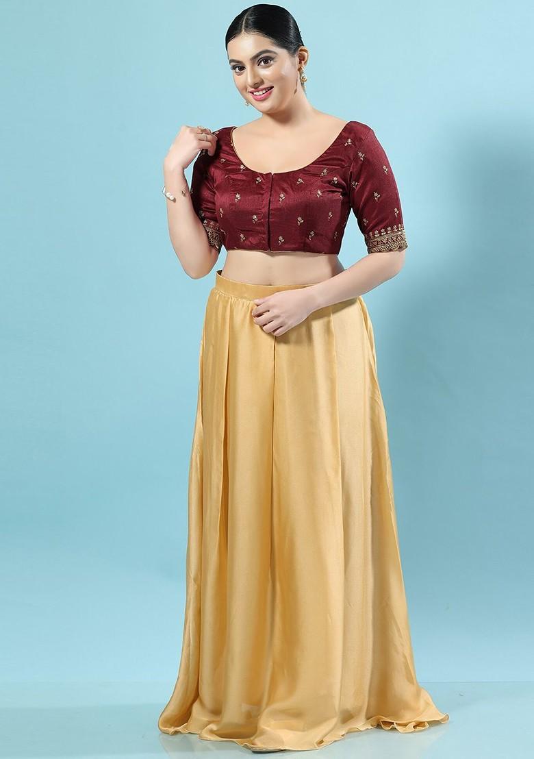 Embroidered Silk Saree Blouse