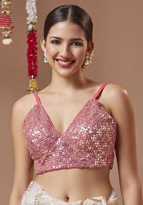 Georgette Padded Sleeveless Readymade Blouse