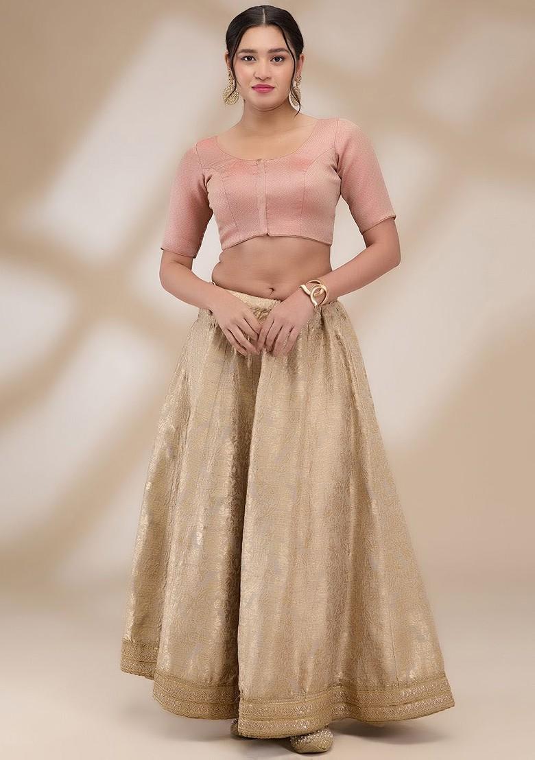 Woven Design Readymade Padded Saree Blouse