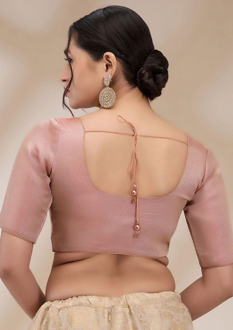 Woven Design Readymade Padded Saree Blouse