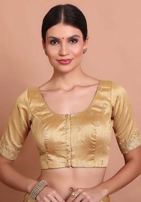 Embroidered Round Neck Saree Blouse
